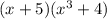 (x + 5)( {x}^{3}  + 4)