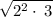 \sqrt{2^2\cdot \:3}