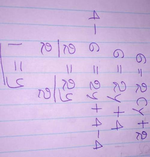 Can someone tell me what is 6=2(y+2)