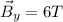 \vec{B}_{y}=6T