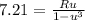 7.21=\frac{Ru}{1-u^3}