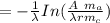 =-\frac{1}{\lambda} In(\frac{A\ m_a}{\lambda r m_c} )