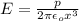 E=\frac{p}{2\pi \epsilon_ox^3}