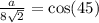 \frac{a}{8 \sqrt{2} }  =  \cos(45)