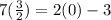 7(\frac{3}{2} )=2(0)-3