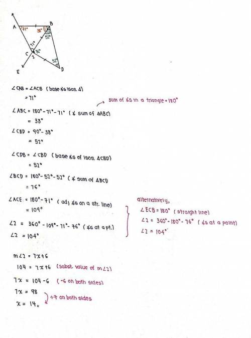 Find the value of x part 3