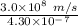 \frac{3.0 \times 10^8 \ m/s}{4.30 \times 10^-^7}