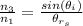 \frac{n_3}{n_1} =  \frac{sin(\theta_i)}{\theta_{r_s}}