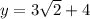 y=3\sqrt{2}+4