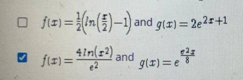 Which of these pairs of functions are inverse functions
please help :(