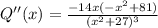 Q''(x) = \frac{-14x(-x^2 + 81 )}{(x^2 + 27)^3}
