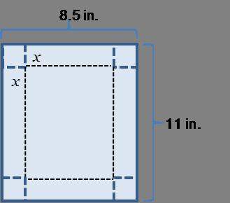 Promptyou are given a rectangular sheet of cardboard that measures 11 in. by 8.5 in. (se
