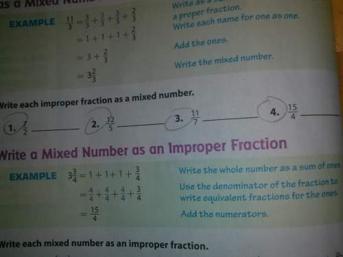 What are the answers to the improper fractions as a mixed number for 7/2, 12/5, 11/7, and 15/4?