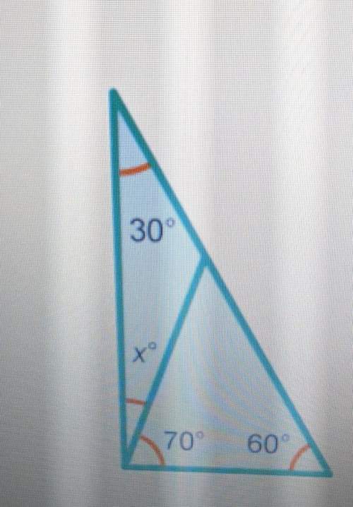 Look carefully at the triangle solve for x