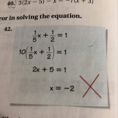 Describe and correct the error in solving the equation.