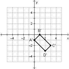 Which shows the image of quadrilateral abcd after the transformation r0, 90°?