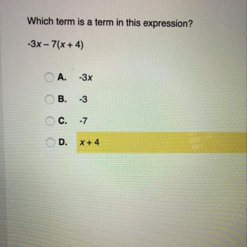 Which term is a term in this expression -3x- 7(x+4)