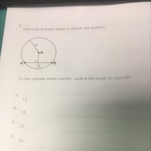 Use circle m shown below to answer the question