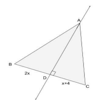Ineed finding the value of bc, if point d is the midpoint of bc.