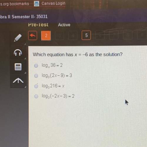 What equation has x = -6 as the solution?