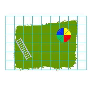 What is the approximate area of this playground?  each square represents 1 yd2. &lt;