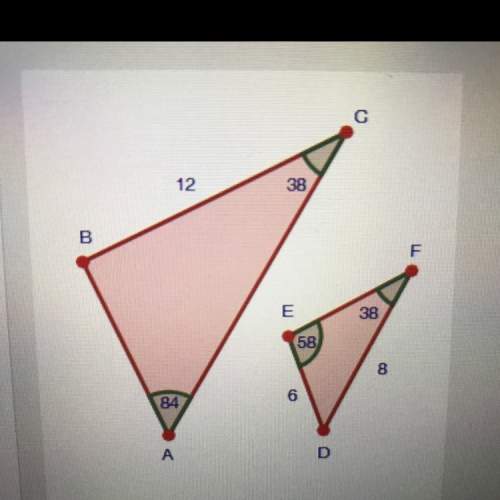 Are the two triangles below similar?  a-yes they have congruent corresponding angles