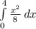 \int\limits^4_0 {\frac{x^{2}}{8}  \, dx