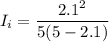 I_i = \dfrac{2.1^2}{5 (5-2.1)}