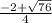 \frac{-2+\sqrt{76} }{4}