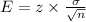 E = z \times \frac{\sigma}{\sqrt n}