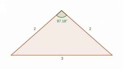 Given the side lengths of 2, 2, and 3, the triangle is: 1:acute 2:obtuse 3:right 4:none are correct