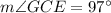 m\angle GCE=97^\circ