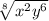 \sqrt[8]{x^2y^6}