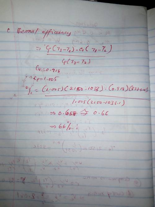 The pressure and temperature at the beginning of compression of an air-standard Diesel cycle are 95