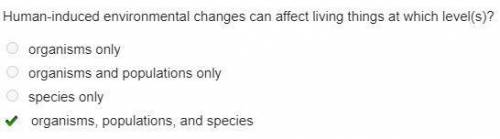 Human-induced environmental changes can affect living things at which level(s)?
