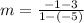 m = \frac{-1 - 3}{1 - (-5)}