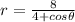 r=\frac{8}{4+cos\theta}