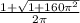 \frac{1+\sqrt{1+160\pi^2}}{2\pi}