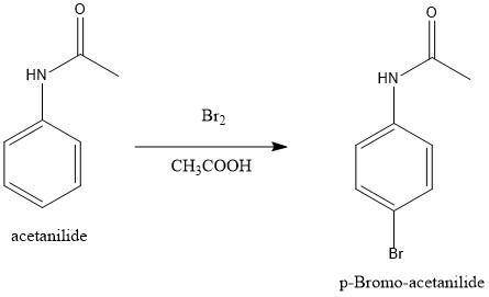 Write a mechanism for the bromination of acetanilide with bromine in acetic acid. Be as complete as