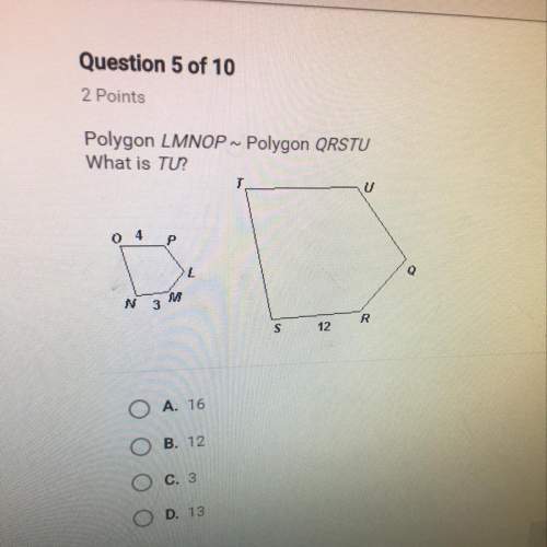 Polygon lmnop ~ polygon qrstu what is tu?