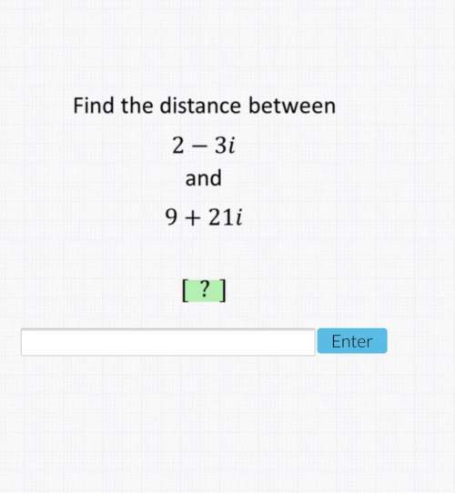Find the distance between 2-3i and 9+21i