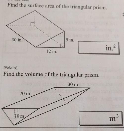 Find the surface area of the triangular prism.30 in.9 in.in.12 in.