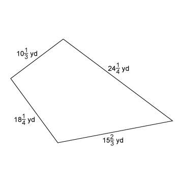 What is the perimeter of the figure?  a. 68 1/2 yd. b.68 5