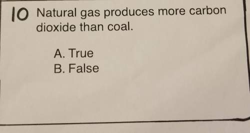 Natural gas produces more carbon dioxide than coal. true or false?