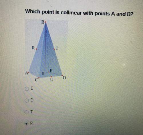 Which point is collinear with points a and b?