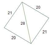 The figure is a parallelogram. one diagonal measures 28 units. is the figure a rectangle