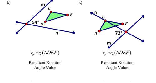 Determine the resultant rotation angle value from the double reflection over intersecting lines.