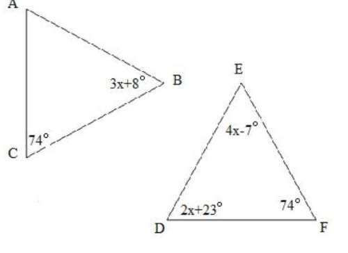 Find x if triangle abc is congruent to triangle def