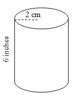 Find the surface area and volume of this cylinder: use 3.14 for π show work !