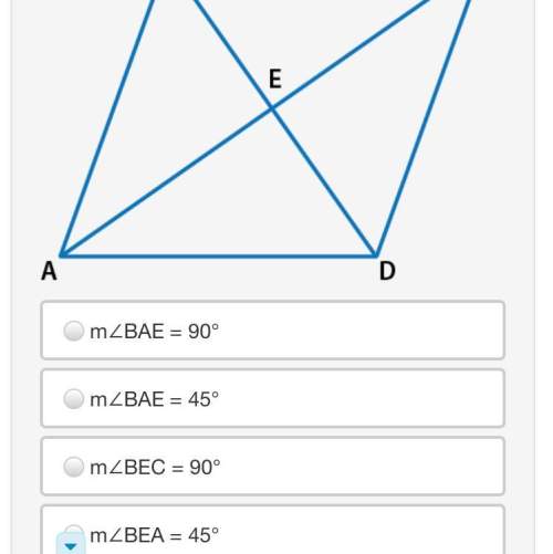 the figure shows rhombus abcd. which of the following fits for rhombi?
